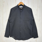 【Unisex 3 ブラック系】 Axesquin Elements ( アクシーズクインエレメンツ ) ギンガム サッカー の ショート カラー シャツ ポリエステル ウェア トップス インナー シャツ ロングスリーブシャツ 化繊 z00058149  化繊 ロング