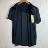 男士中号黑色小米云峰羊毛衬衫，美利奴羊毛，短袖衬衫，z00053832