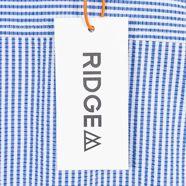 【Men's S ブルー系】 Ridge Mountain Gear ( リッジマウンテンギア ) ベーシック ロングスリーブ シャツ ストライプ Basic Long Sleeve Shirt Stripe Blue x White ポリエステル ウェア トップ - 【公式】2ndGEAR（セカンドギア）Webショップ【登山用品・アウトドア用品専門 買取販売店】
