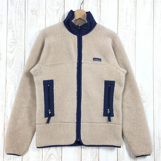 【男款S米色】Patagonia Retro x Retro-X First Early Type Pef Natural x Blueberry Retro-X 抓绒夹克开衫 23050 国际男款 Natu