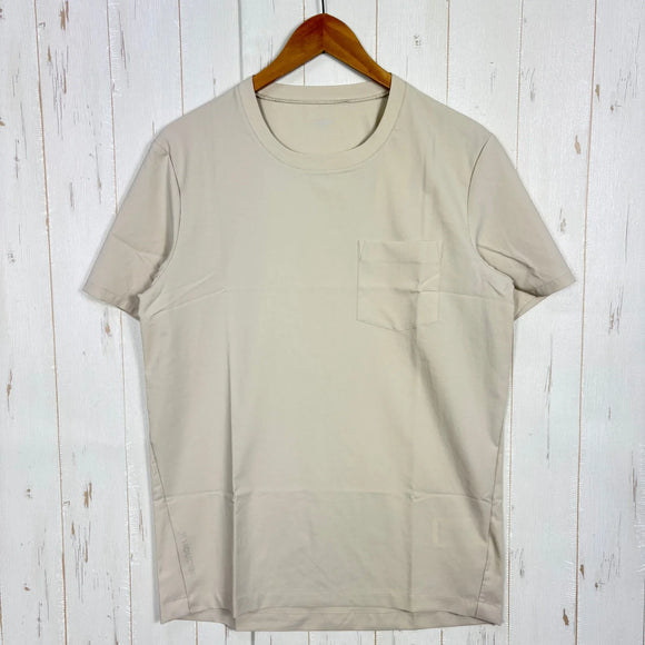 【Men's S ベージュ系】 Houdini ( フーディニ ) カバー ティー Cover Tee ポリエステル ウェア トップス インナー シャツ ショートスリーブTシャツ クルーネック 化繊 z00058011  化繊 ショートスリーブTシャツ クルーネック