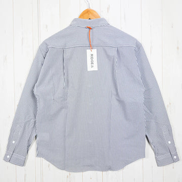 【Women's S グレー系】 Ridge Mountain Gear ( リッジマウンテンギア ) ベーシック ロングスリーブシャツ ストライプ Basic Long Sleeve Shirt Stripe Grey / White ポリエステル ウェア トップス - 0