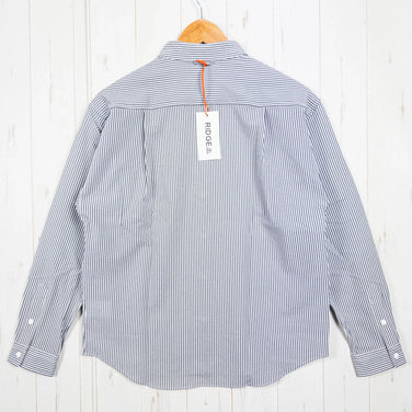 Women's Small Gray Ridge Mountain Gear Basic Long Sleeve Shirt Stripe Gray/White Polyester Top