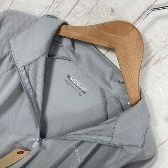 【Women's M グレー系】 Marmot ( マーモット ) クライム スキン ハーフジップ ロングスリーブ W's Climb Skin Half-Zip L/S 吸水速乾 UVカット UPF30 抗菌防臭 ポリエステル ウェア トップス インナー シャツ ロ