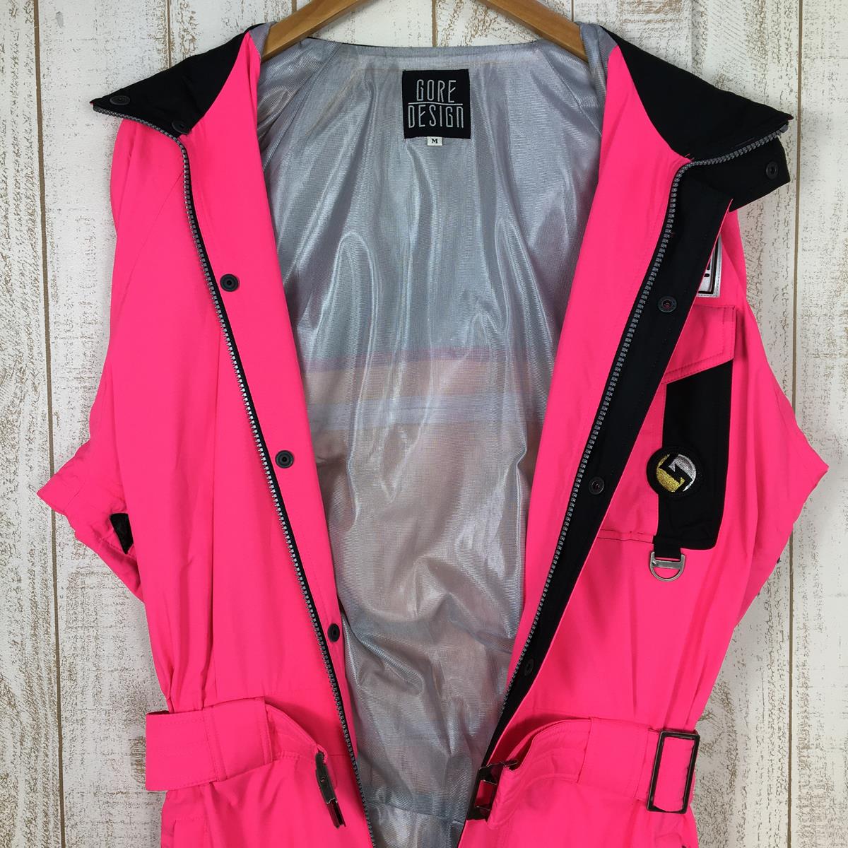 [Unisex M Pink] Gore Wear Gore-Tex Ski Suit One-piece Overalls All-in-one Made by Japan Gore-Tex Vintage Recommended for winter camping and biking Asian Unisex