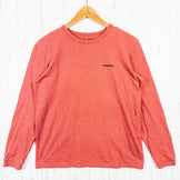 【Women's S レッド系】 2023 Patagonia ( パタゴニア ) ロングスリーブ P-6ロゴ レスポンシビリティー Long-Sleeved P-6 Logo Responsibili-Tee BURD コットン ウェア トップス インナー シャツ