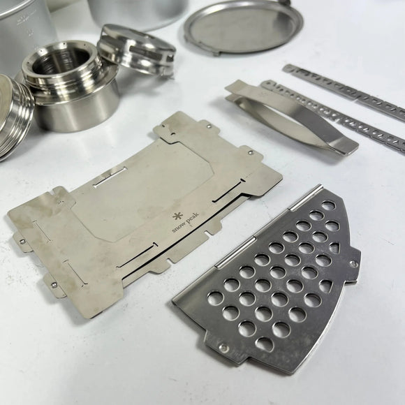 【OneSize シルバー系】 Snowpeak ( スノーピーク ) 火焔ストーブ コーエン クッカーセット Fire Flame Stove Koen Cooker Set BS-010CS z00056939  バーナー ストーブ クックウェア
