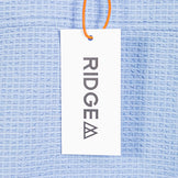 女式大号 Blue Ridge Mountain Gear 舒适套头短袖衬衫，海雾色。涤纶。