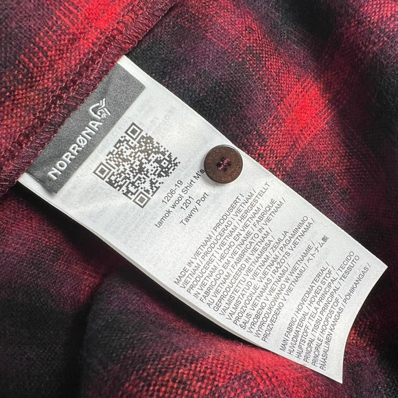 【Men's M ワインレッド系】 Norrona ( ノローナ ) タモック ウール シャツ メンズ Tamok Wool Shirt M's 1206-19 1201 TAWNY PORT z00056108 1201 TAWNY PORT ウール ロングスリーブシ