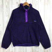 【Men's M パープル系】 Patagonia ( パタゴニア ) プリンテッド ライトウェイト シンチラ スナップt スペシャル Printed Light Weight Synchilla Snap-T Sp ハウンドトゥース：エッグプラント×ブラック フリ - 【公式】2ndGEAR（セカンドギア）Webショップ【登山用品・アウトドア用品専門 買取販売店】
