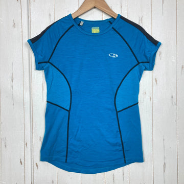 【Women's S ブルー系】 Icebreaker ( アイスブレーカー ) メリノ ショートスリーブ サイドメッシュ ティー メリノウール ウェア トップス インナー シャツ ショートスリーブTシャツ クルーネック ウール z00059352  ウール ショート