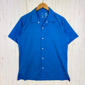 【Men's M ブルー系】 Yamatomichi ( 山と道 ) ユーエル ショートスリーブ シャツ UL Short Sleeve Shirt 超軽量｜UPF30+｜耐久撥水 ポリエステル ウェア トップス インナー シャツ ショートスリーブシャツ 化繊 z