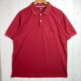 Montbell 男士 WIC Polo 衫，XL 码，红色。这款短袖涤纶 Polo 衫既可作上衣，也可作内搭。产品代码：z00056748。