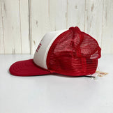 [One Size Red] 2015 Black Diamond Flat Bill Trucker Hat with Torch. Discontinued Model, Hard to Find. Organic Cotton. Apparel. Accessories. Headwear.