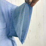 【Men's M ブルー系】 Ridge Mountain Gear ( リッジマウンテンギア ) ベーシック ショートスリーブ シャツ ストライプ Basic Short Sleeve Shirt Stripe  Blue × White z00055792 B