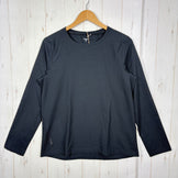 【Women's M ブラック系】 Houdini ( フーディニ ) ウィメンズ カバー クルー W's Cover Crew 158694 TRUE BLACK z00055972 TRUE BLACK 化繊 ロングスリーブTシャツ クルーネック インナー シャツ