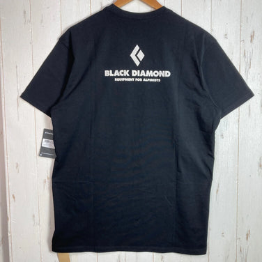 Black Diamond 男士短袖登山装备 T 恤 (SS) - 有机棉，L 码，黑色。