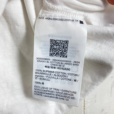 Arcteryx Kragg SL 棉质 Blurred Bird Crew 短袖（女款中号，白色）