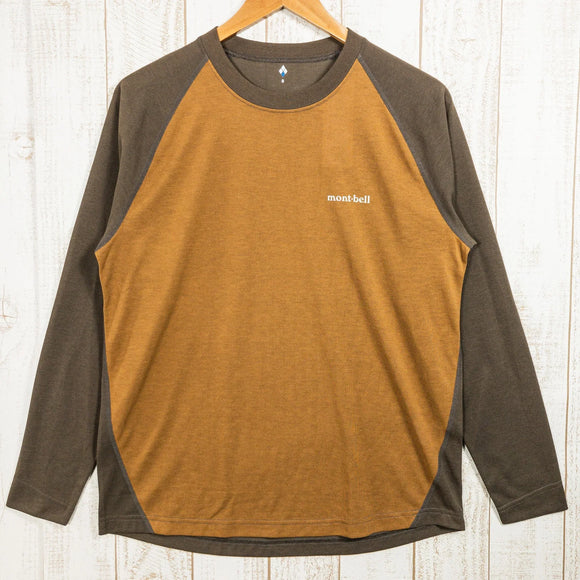 【Men's S ブラウン系】 Montbell ( モンベル ) WIC.ラグラン ロングスリーブT WIC. Raglan Long Sleeve T ポリエステル ウェア トップス インナー シャツ ロングスリーブシャツ 化繊 z00051165 化繊 ロン - 【公式】2ndGEAR（セカンドギア）Webショップ【登山用品・アウトドア用品専門 買取販売店】