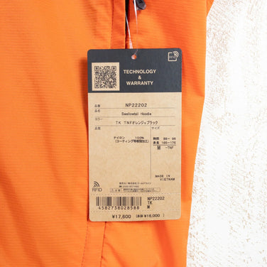 【Men's M オレンジ系】 The North Face ( ザ・ノースフェイス ) スワローテイル フーディ Swallowtail Hoodie ウィンドシェル ジャケット NP22202 Asian Men's オレンジxブラック | TNF ウィンドシェ - 【公式】2ndGEAR（セカンドギア）Webショップ【登山用品・アウトドア用品専門 買取販売店】