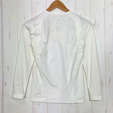 【Women's M アイボリー系】 Cw-X ( シーダブリューエックス ) 柔流トップ メッシュ JYURYU TOP Mesh IV / Ivory 肩甲骨サポート 吸汗速乾 UVカット 抗菌防臭 ポリエステル ウェア トップス インナー シャツ ロングスリーブTシ - 0