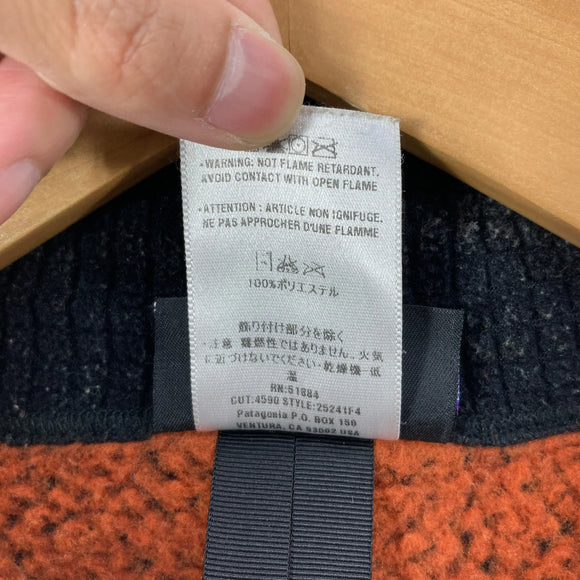 【Men's L オレンジ系】 2004 Patagonia ( パタゴニア ) R2 ボディ ラグ プルオーバー R2 Body Rug Pullover tiki wood heather 生産終了モデル 入手困難 ハイパイルフリース R1ストレッチパネル US