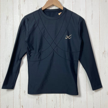 【Men's M ブラック系】 Cw-X ( シーダブリューエックス ) パフォーマンスアップ モデル Performance Up Model コンプレッション インナー ポリエステル ウェア トップス インナー シャツ ロングスリーブTシャツ クルーネック 化繊