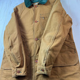 男式中棕色 1980 年代 LLBean 原创野战大衣，复古，很难找到，旧标签，狩猎夹克，棉，上衣，外套，夹克，棉，z00053934