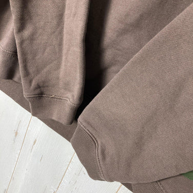 男士小号棕色 Chums 露营卫衣，棉质，抓绒外套，上衣，Z00054453