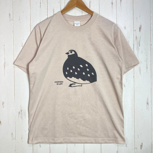 【Men's M ベージュ系】 Higashi Alps（ヒガシアルプス） 夏毛の雷鳥 dryTシャツ ナッツ ポリエステル ウェア トップス インナー シャツ ショートスリーブTシャツ クルーネック 化繊 z00056732 ナッツ 化繊 ショートスリーブTシャツ