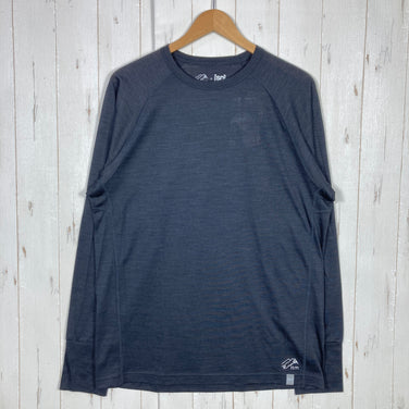 【Unisex XL ブラック系】 Supernatural | Sn ( スーパーナチュラル ) 4シーズンズ ロング ティー 4seasons Long T ヤタガラスブラック ltmコラボ メリノウール ウェア トップス インナー シャツ ロングスリーブTシャツ