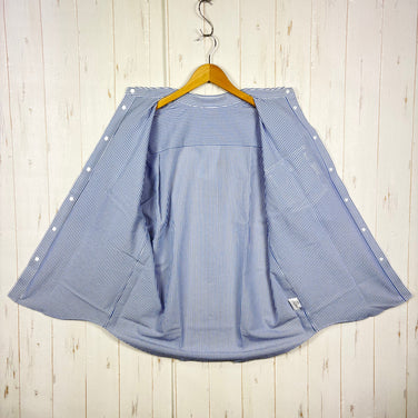 【Men's L ブルー系】 Ridge Mountain Gear ( リッジマウンテンギア ) ベーシック ショートスリーブ シャツ ストライプ Basic Short Sleeve Shirt Stripe  Blue × White z00055793 B