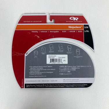 [L/XL Black] Outdoor Research Ninja Cluba Ninja Clava Nylon Balaclava z00054326