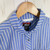 【Women's L ブルー系】 Nanga ( ナンガ ) スプリング ストライプ シャツ Spring Stripe Shirt N2501-1J508B BLU z00058261 BLU コットン ショートスリーブシャツ インナー シャツ トップス ウェア