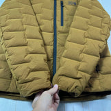 Men's Medium Brown Mountain Hardwear Stretchdown Hoody, Down Jacket, Outerwear, Down Insulation, z00053569