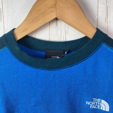 The North Face 男士中号蓝色长袖 Dacron QD Crew 夹克（长袖）涤纶抓绒夹克（z00054266）