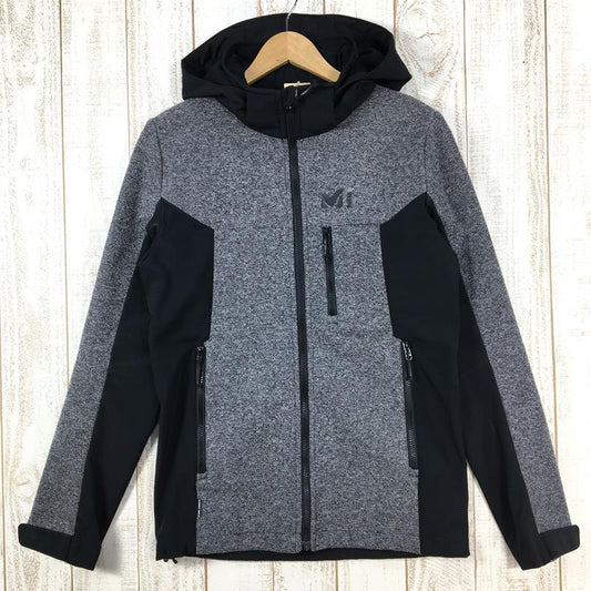 【Men's XS グレー系】 Millet ( ミレー ) パユン フーディー Payun Hoodie ニット調 フリース 防風 ソフトシェル ジャケット MIV7977 Men's  ソフトシェル アウター ジャケット トップス ウェア