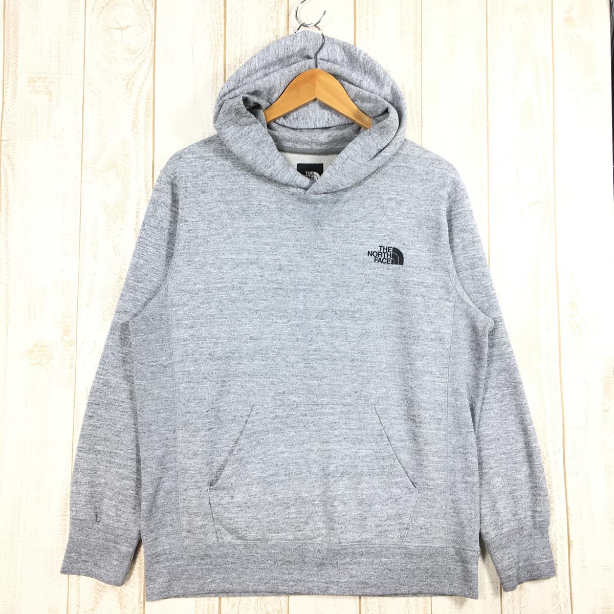 【Men's M グレー系】 The North Face ( ザ・ノースフェイス ) バック スクエア ロゴ フーディ Back Square Logo Hoodie スウェット パーカー プルオーバー NT12034 Asian Men's  化繊 フーディ