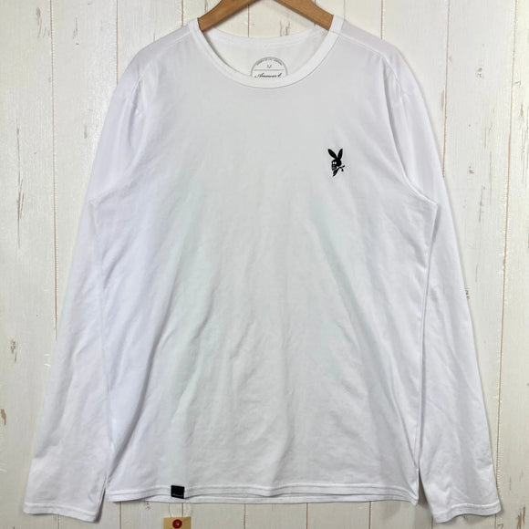 【Men's M ホワイト系】 Answer4 ( アンサーフォー ) ドクロウサギ刺繍 ロングスリーブティー 入手困難 ジェリー鵜飼デザイン ポリエステル ウェア トップス インナー シャツ ロングスリーブTシャツ クルーネック 化繊 z00057168  化繊