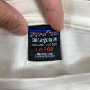 【Men's L ホワイト系】 1990s Patagonia ( パタゴニア ) カヤック プリント オーガニックコットン Tシャツ Kayak Print Organic Cotton T-Shirt 生産終了モデル 入手困難 黒タグ オーガニックコットン ウェ-10