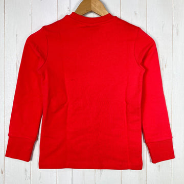 【Kid's 8 レッド系】 Jackwolfskin ( ジャックウルフスキン ) エッセンシャル クルーネック Essential Crewneck Tulip Red オーガニックコットン ウェア トップス アウター ジャケット フリース z00054626 - 0