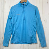 【Men's XS ブルー系】 Mammut ( マムート ) パフォーマンス ドライ ジップ ロングスリーブ Performance Dry Zip Longsleeve ポリエステル ウェア トップス インナー シャツ ロングスリーブシャツ 化繊 z000572