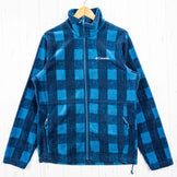 Columbia Men's Navy Full-Zip Check Fleece Jacket, Polyester, Tops, Outerwear, Jacket, Fleece, z00053301