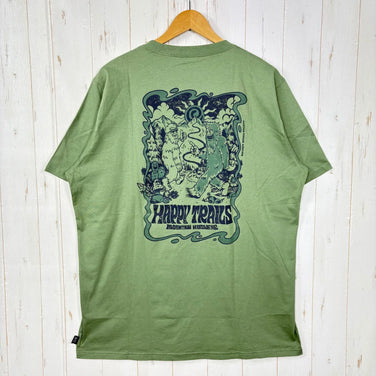 [Men's XL Green] Mountain Hardwear Happy Trails Short Sleeve OM6911 022 z00056038 022 Synthetic Short Sleeve T-Shirt