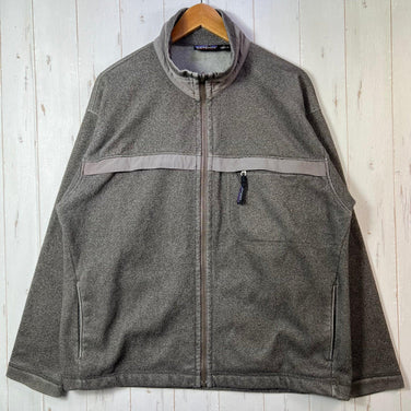 [Men's Large Gray] 2001 Patagonia Polar Basin Jacket, Dark Taupe Heather. Discontinued model, hard to find. This fleece jacket is a top and outerwear item.