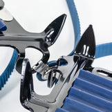 Montbell Snow Spike 6 QuickFit 黑色冰爪（L 码，海军蓝） - 轻量级冬季冰爪 (z00053415)