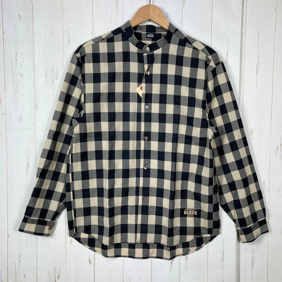 【Unisex S ベージュ系】 Black Brick ( ブラックブリック ) テック メリノ バンド カラー シャツ Tech Merino Band Collar Shirt メリノウール ウェア トップス インナー シャツ ロングスリーブシャツ 化繊 z00