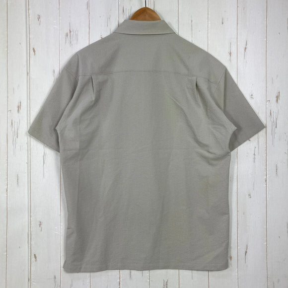 【Unisex M ベージュ系】 HERENESS（ヒアネス） アウトドア シアサッカー シャツ Outdoor Seersucker Shirt Primeflex / ストレッチ / 速乾 ポリエステル ウェア トップス インナー シャツ ショートスリーブシャツ