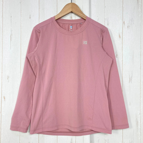 【Women's S ピンク系】 Finetrack ( ファイントラック ) ドラウト クアッド ロングスリーブ ポリエステル ウェア トップス インナー シャツ ロングスリーブTシャツ クルーネック 化繊 z00059219  化繊 ロングスリーブTシャツ クルー