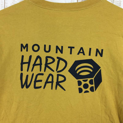 [Men's S Yellow] Mountain Hardwear Mhw Back Logo Short Sleeve T-Shirt OM9738 Men's Cotton Shorts